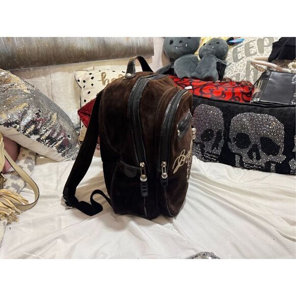 Vintage y2k pink velour juicy couture backpack main image 3